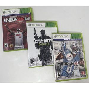 Xbox 360 Video Game Bundle Lot of 3: NBA 2k14, Call of Duty MW3, & Madden‎ 13